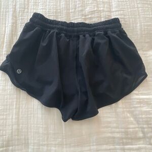 lululemon Black low rise Hotty Hot Athletic Running Shorts